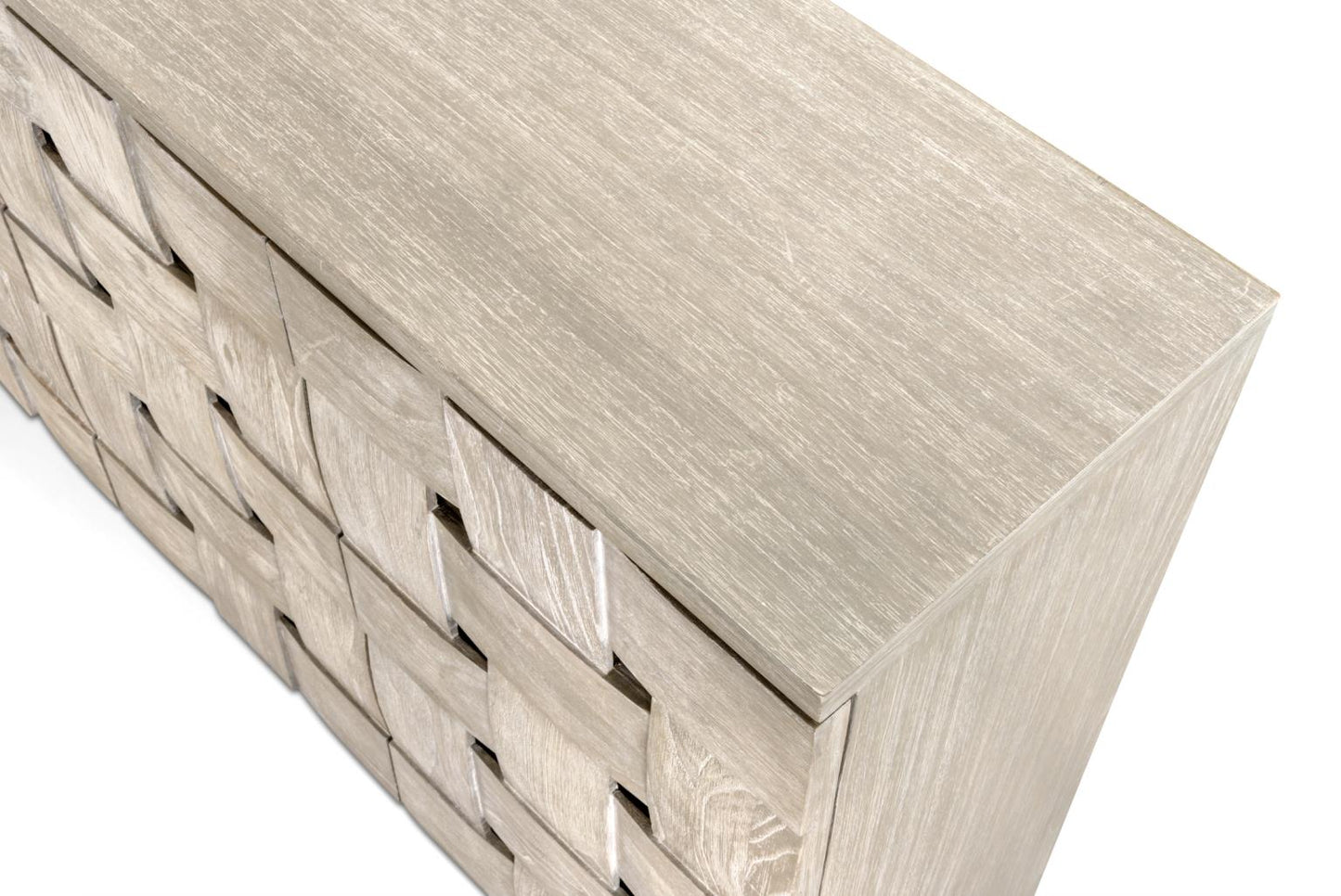 Wooden Weave Console