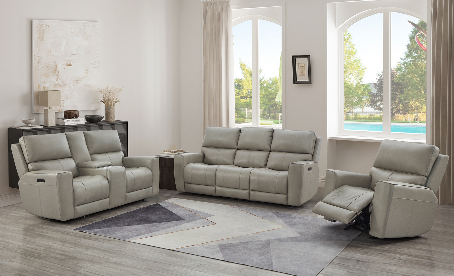 Laredo Power Leather Sofa,  Console Loveseat or Recliner