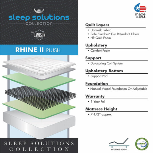 Sleep Solutions Rhine II Mattress - Plush