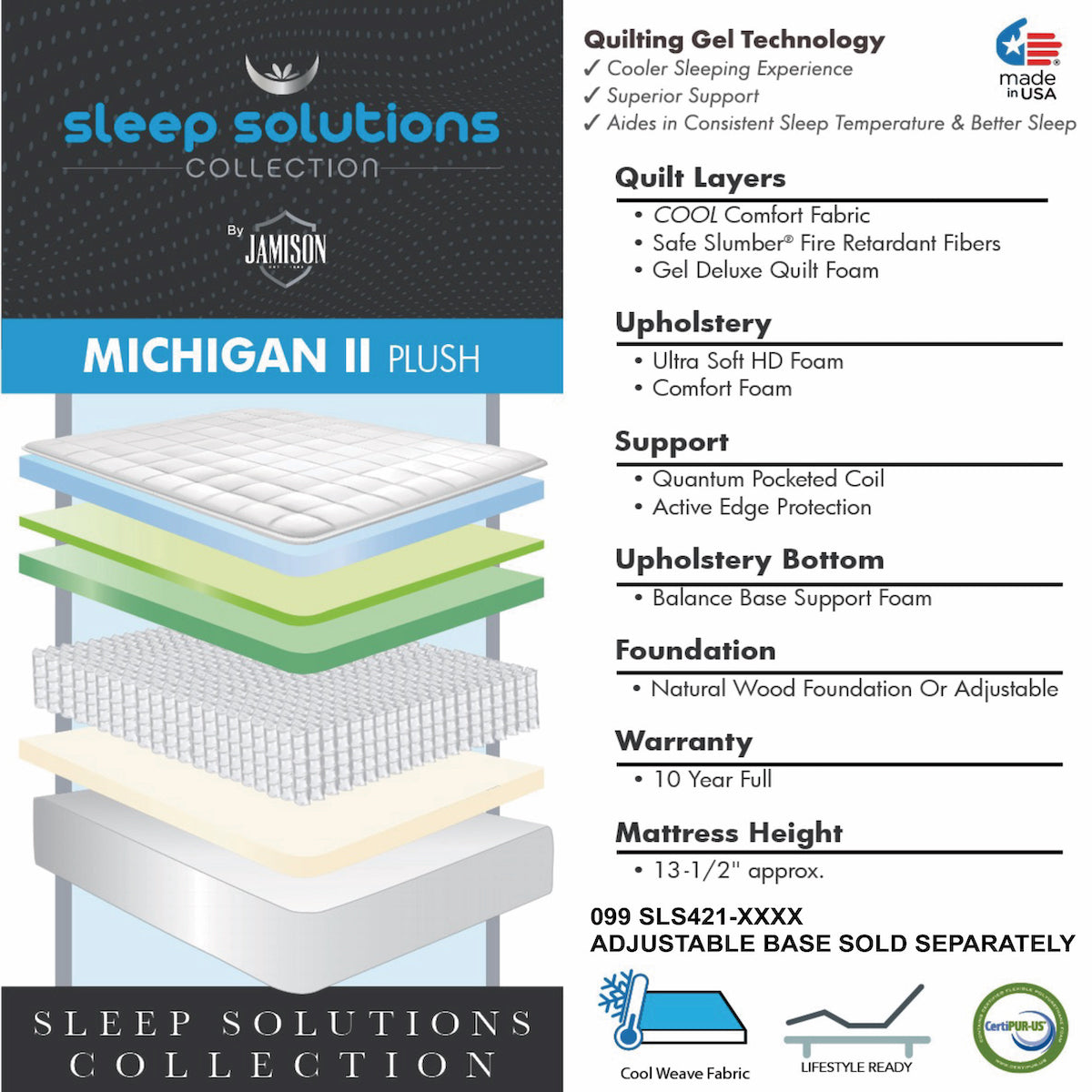 Solstice Autograph Series Michigan II Mattress - Plush