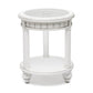 Monaco White Round End Table