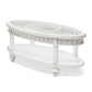 Monaco White Oval Cocktail Table