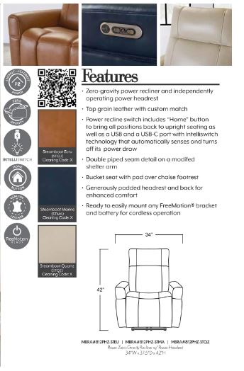 Bradford Steamboat Marine Zero Gravity Recliner
