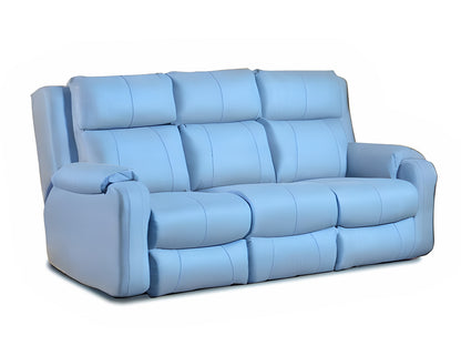 Contour Power Headrest Double Reclining Leather Sofa, Loveseat or Recliner