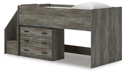 Frandern Twin Loft Bed with Drawer Storage