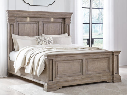 Blairhurst Queen Panel Bed with Mirrored Dresser and Nightstand