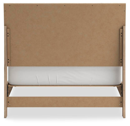 Cielden Full Panel Bed with Mirrored Dresser and Nightstand
