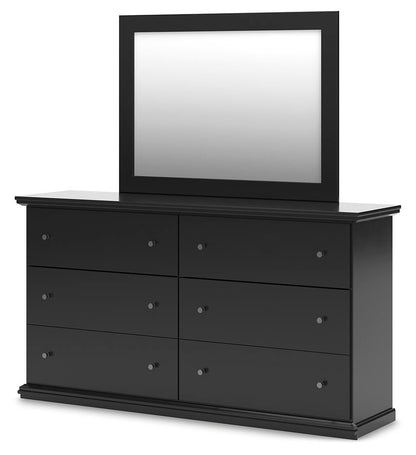 Maribel Queen Panel Bed, Dresser, Mirror and Nightstand
