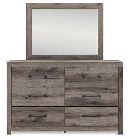 Graystorm Twin Panel Bed, Dresser, Mirror and Nightstand