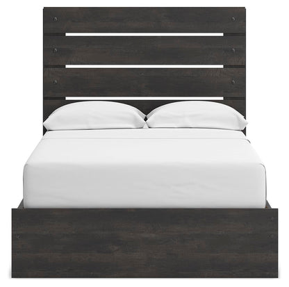 Hollivern Full Panel Storage Bed, Dresser, Mirror and Nightstand
