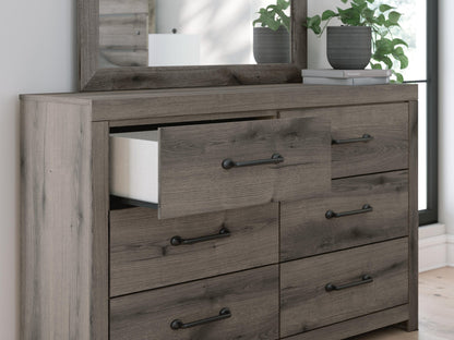 Graystorm Twin Panel Storage Bed, Dresser, Mirror and Nightstand