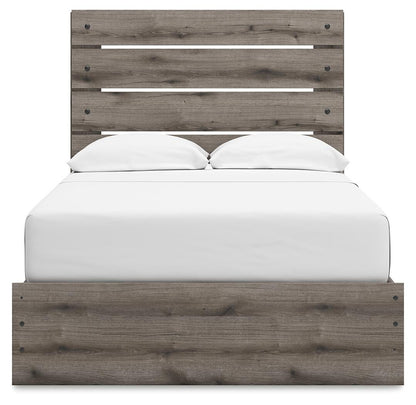 Graystorm Full Panel Storage Bed, Dresser, Mirror and Nightstand