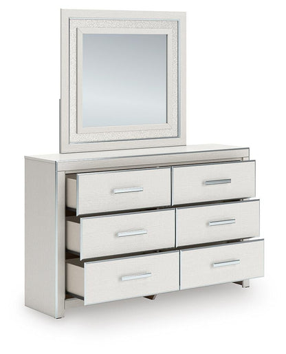 Zuraleus Queen Upholstered Bed, Dresser, Mirror and Nightstand