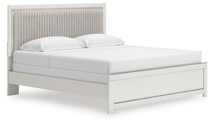 Zuraleus King Upholstered Panel Bed, Dresser, Mirror and Nightstand
