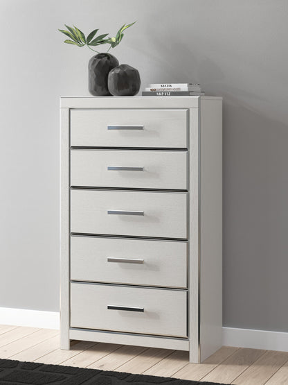 Zuraleus Queen Upholstered Panel Bed, Dresser, Mirror and Nightstand