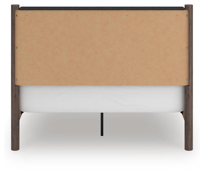 Pamytta Queen Upholstered Panel Bed, Dresser, Mirror and Nightstand