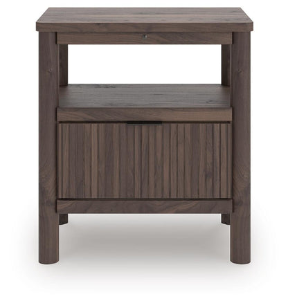 Pamytta Twin Upholstered Panel Bed, Dresser, Mirror and Nightstand