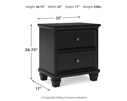 Lanolee Queen Panel Storage Bed, Dresser, Mirror and Nightstand