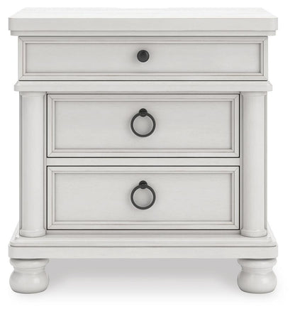 Rowlenstown California King Poster Bed, Dresser, Mirror and Nightstand