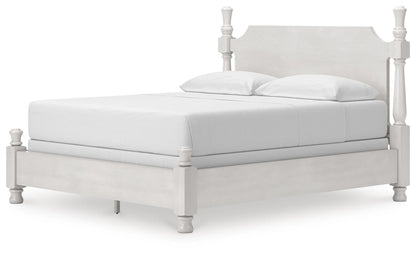 Rowlenstown California King Poster Bed, Dresser, Mirror and Nightstand