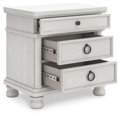 Rowlenstown California King Poster Bed, Dresser, Mirror and Nightstand