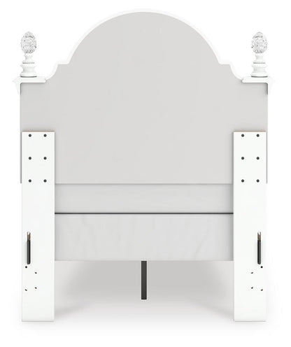 Kozlani Twin Upholstered Panel Bed, Dresser, Mirror and Nightstand
