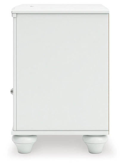 Kozlani Twin Upholstered Panel Bed, Dresser, Mirror and Nightstand