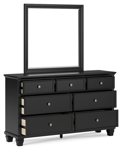 Lanolee Twin Panel Storage Bed, Dresser, Mirror and Nightstand