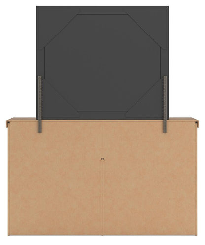 Savonport King Panel Storage Bed. Dresser, Mirror and Nightstand
