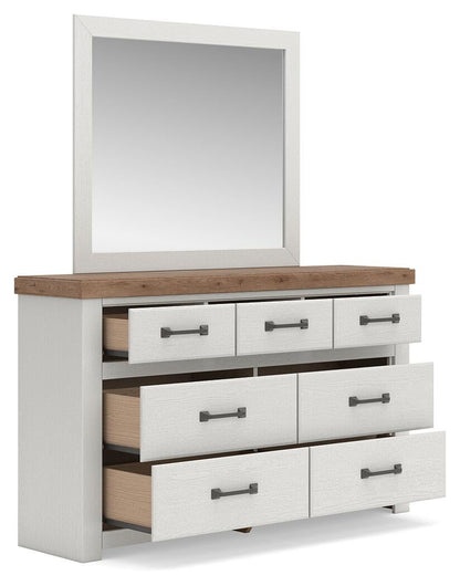 Savonport Queen Panel Storage Bed. Dresser, Mirror and Nightstand