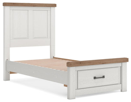 Savonport Twin Panel Storage Bed. Dresser, Mirror and Nightstand