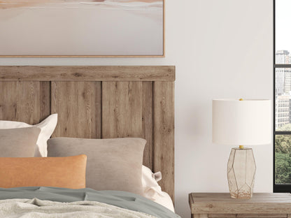Garistyn Queen Panel Storage Bed. Dresser, Mirror and Nightstand