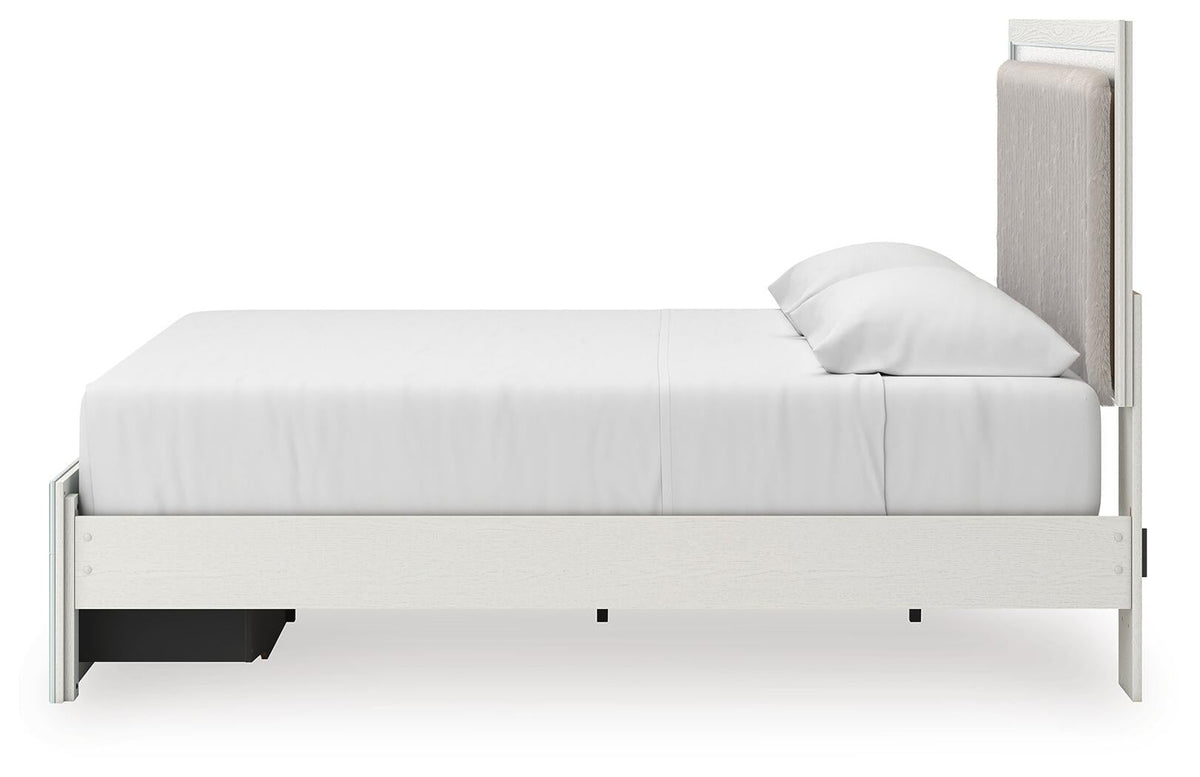 Zuraleus King Upholstered Panel Platform Storage Bed