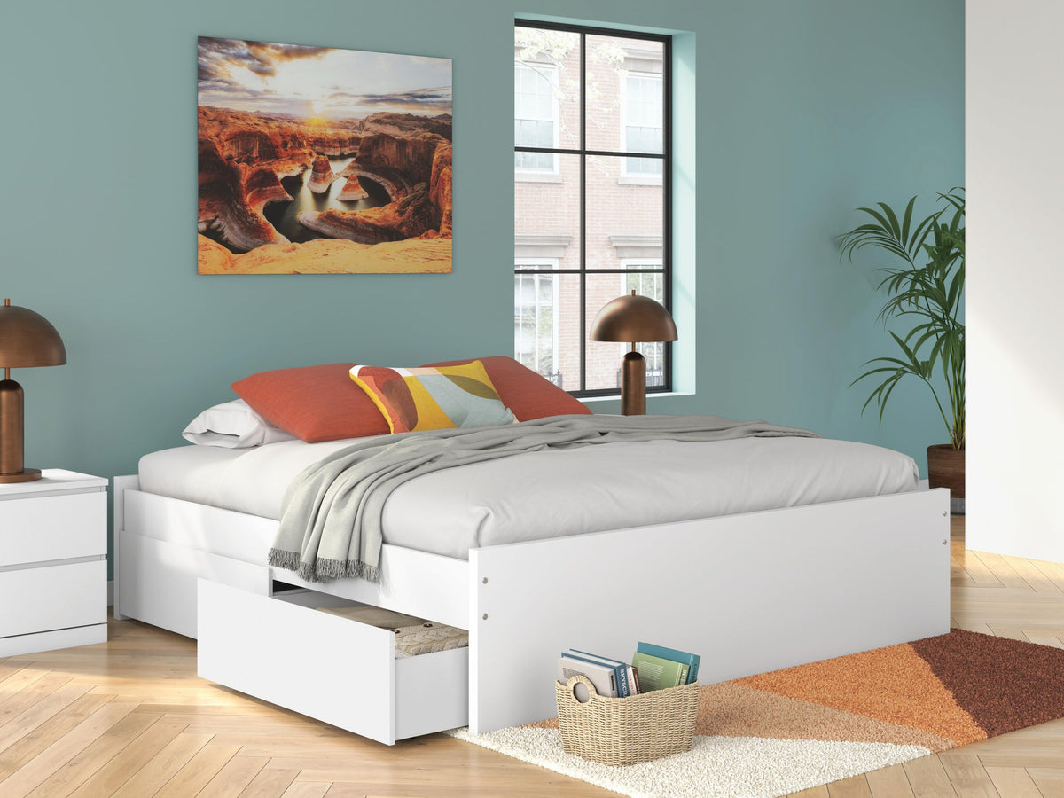 Onita King Platform Bed with 1 Side Storage
