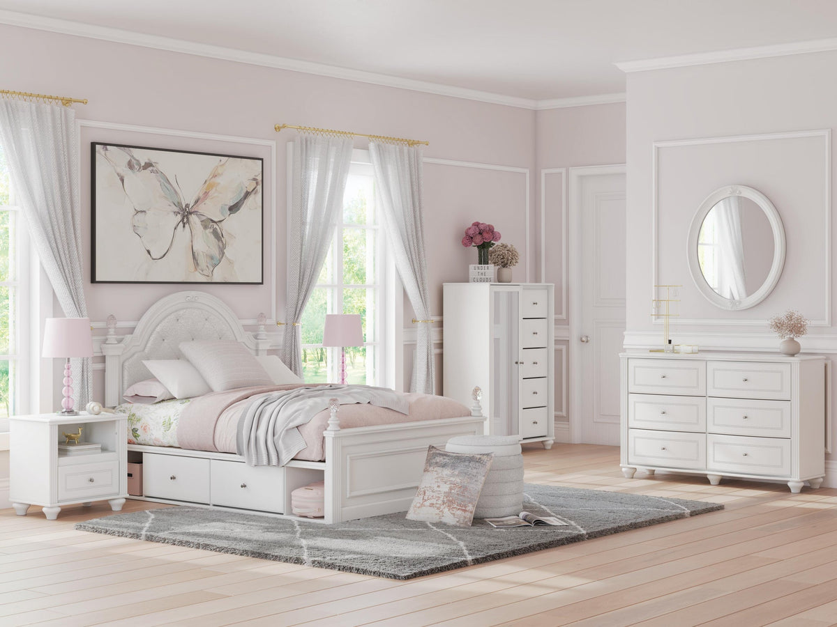 Kozlani Full Upholstered Panel Bed with Storage