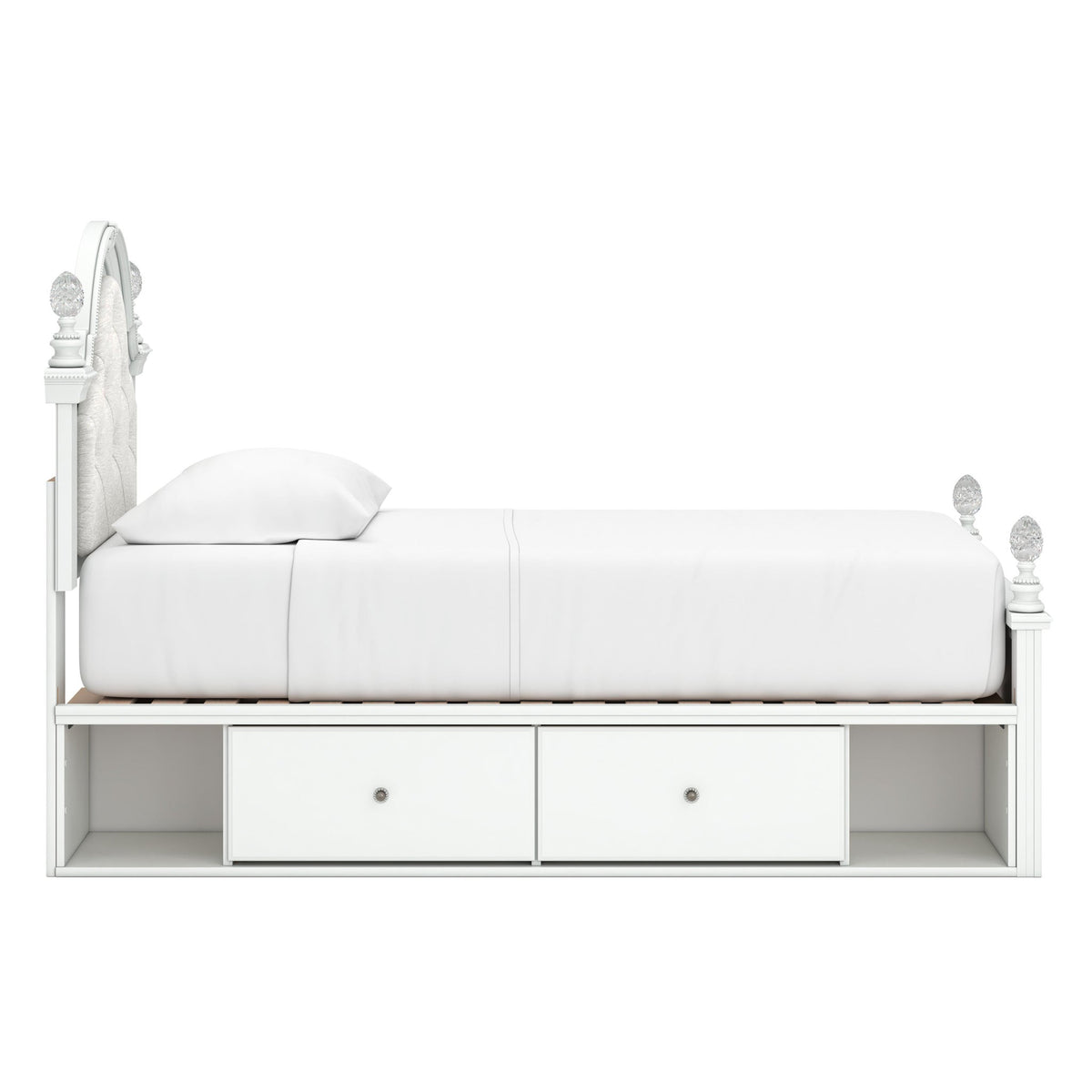 Kozlani Twin Upholstered Panel Bed with Storage