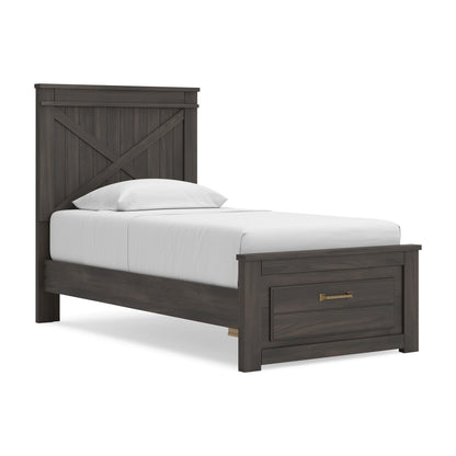 Vonitta Bay Twin Panel Platform Storage Bed