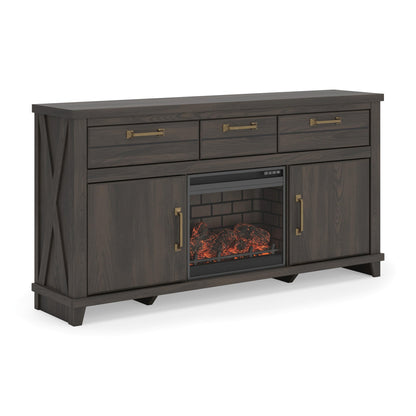 Brazen Valley 71" TV Stand with Electric Fireplace