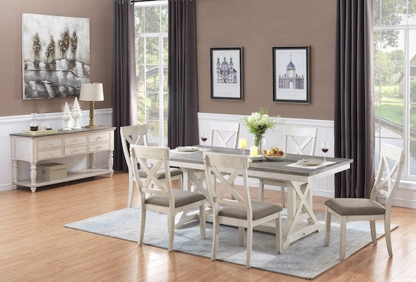Bar Harbor Cream Two Tone Dining Table