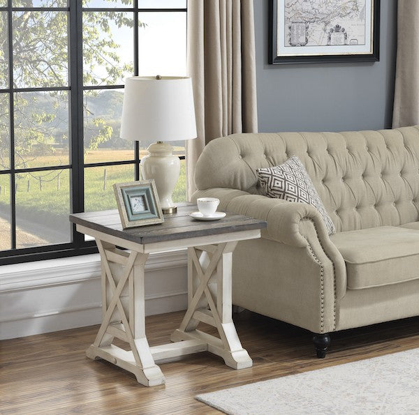 Bar Harbor Cream Two Tone End Table