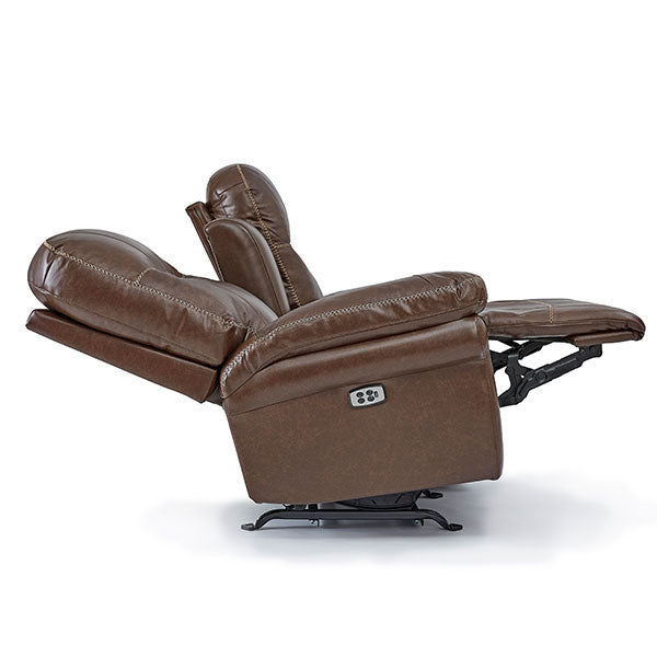 Leya Leather Console Reclining Loveseat