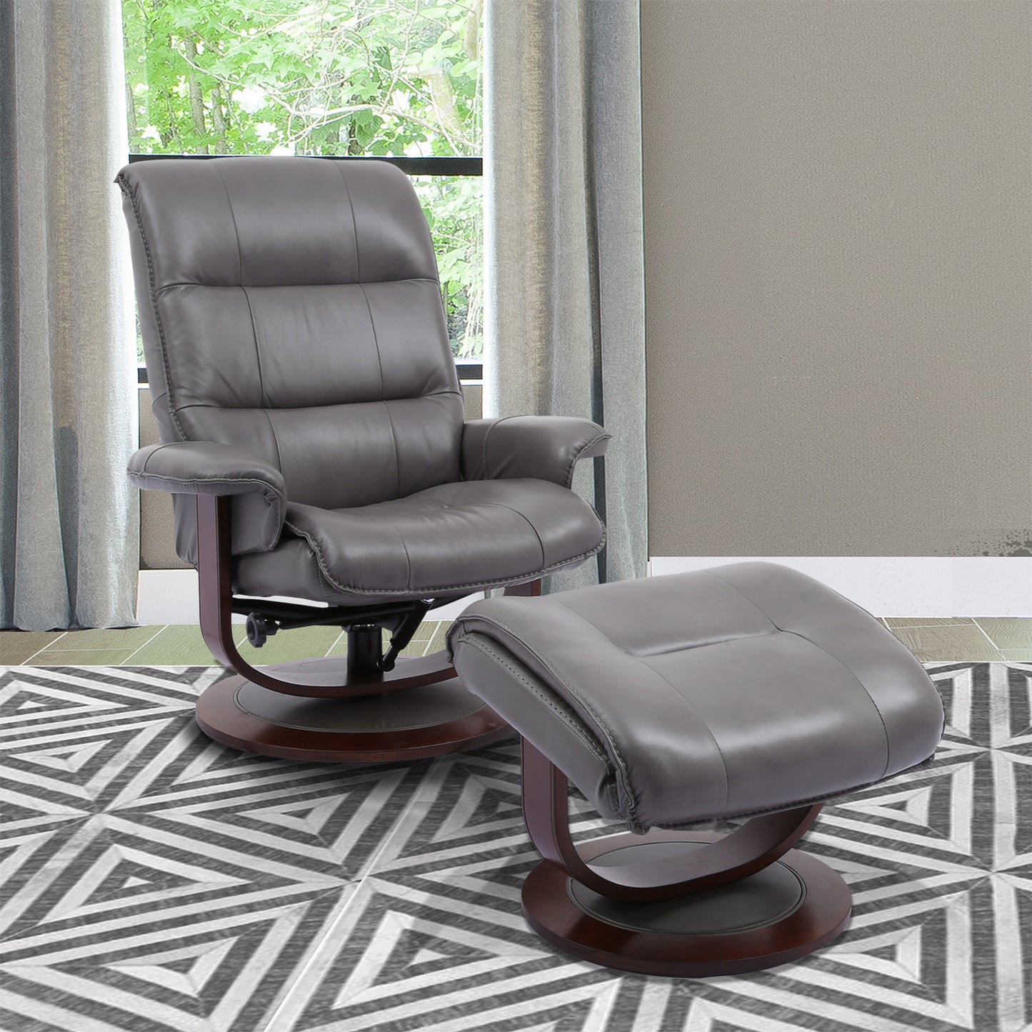 Knight Rouge Reclining Chair and Ottoman