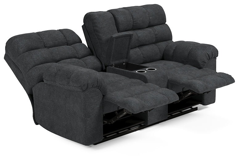 Wilhurst Double Rec Loveseat w/Console